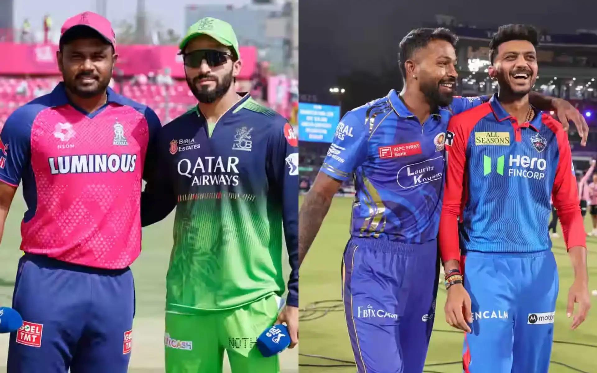 RCB defeated RR and MI beat DC in yesterday's IPL matches [Source: @iplt20.com]